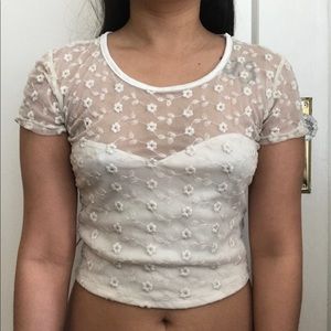 Urban Outfitters Pins and Needles Mesh Crop Top